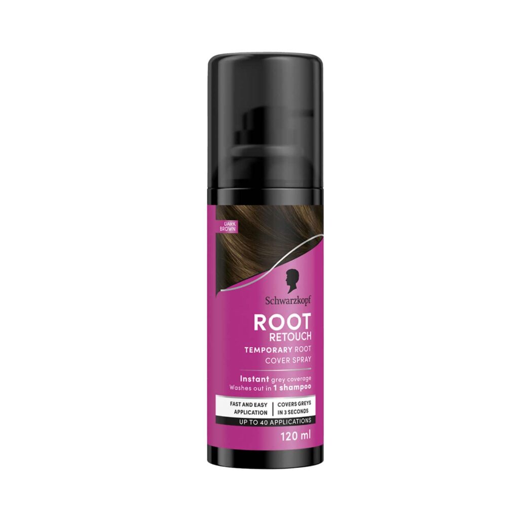 Schwarzkopf Root Retouch Instant Temporary Hair Spray - Dark Brown (120ml) - Schwarzkopf
