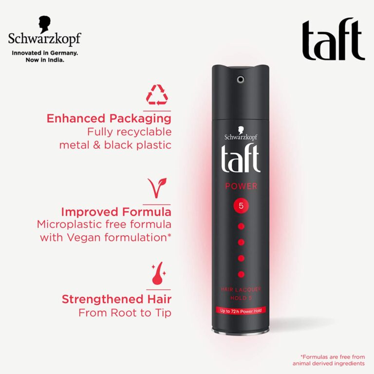 Schwarzkopf Taft Power Hair Lacquer Mega Strong 5 Hair Spray (250ml) - Schwarzkopf