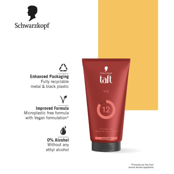 Schwarzkopf Taft V12 Styling Gel Fast Drying (150ml) - Schwarzkopf