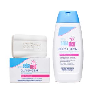 Sebamed Baby Lotion (100 ml) and Baby Cleansing Bar (100 g) Combo - Sebamed