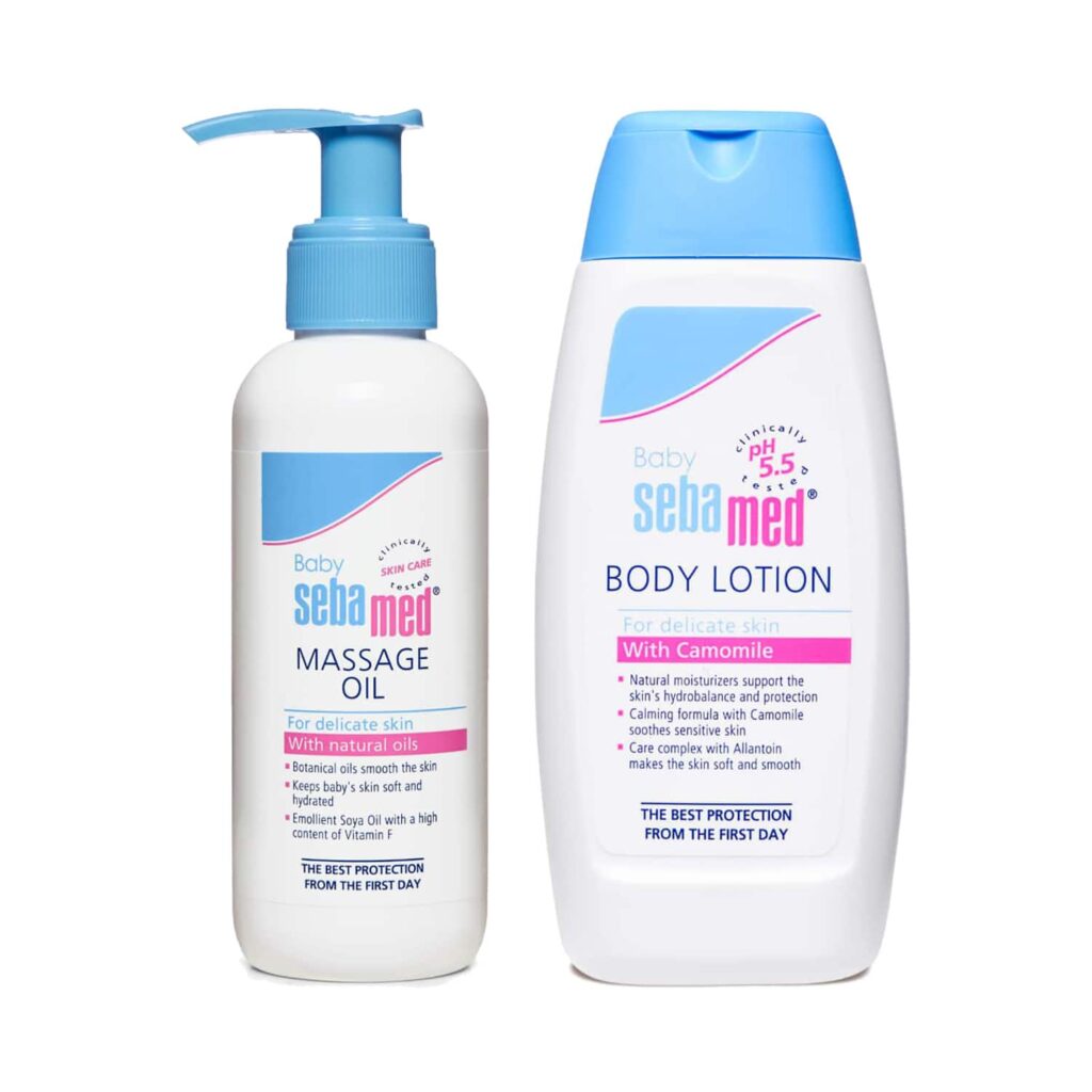 Sebamed Baby Massage Oil (150 ml) & Baby Lotion (100 ml) Combo - Sebamed
