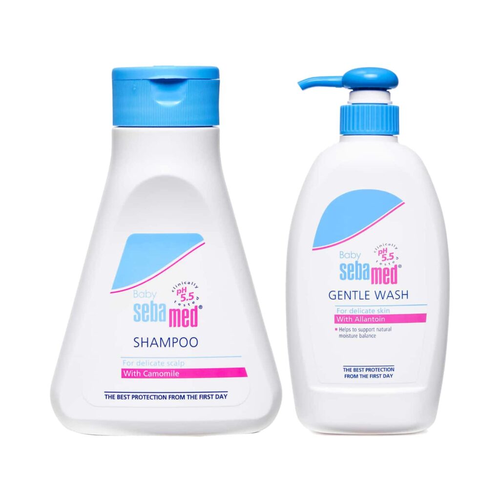 SebaMed Baby Wash Extra Soft (400 ml) and Baby (Children) Shampoo (150 ml) Combo - Sebamed