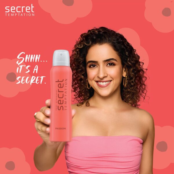 Secret Temptation Passion Daily Freshness Deodorant Body Spray (150 ml) (Pack of 2) Combo - Secret Temptation