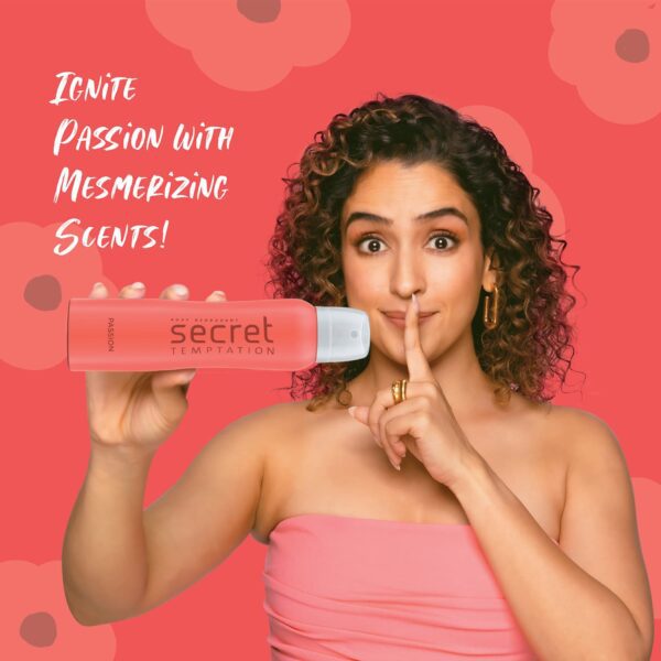 Secret Temptation Passion Daily Freshness Deodorant Body Spray (150 ml) (Pack of 2) Combo - Secret Temptation