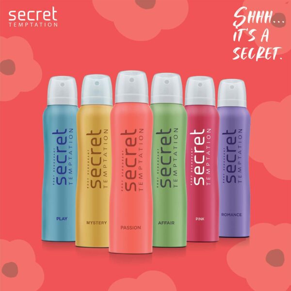 Secret Temptation Passion Daily Freshness Deodorant Body Spray (150 ml) (Pack of 2) Combo - Secret Temptation