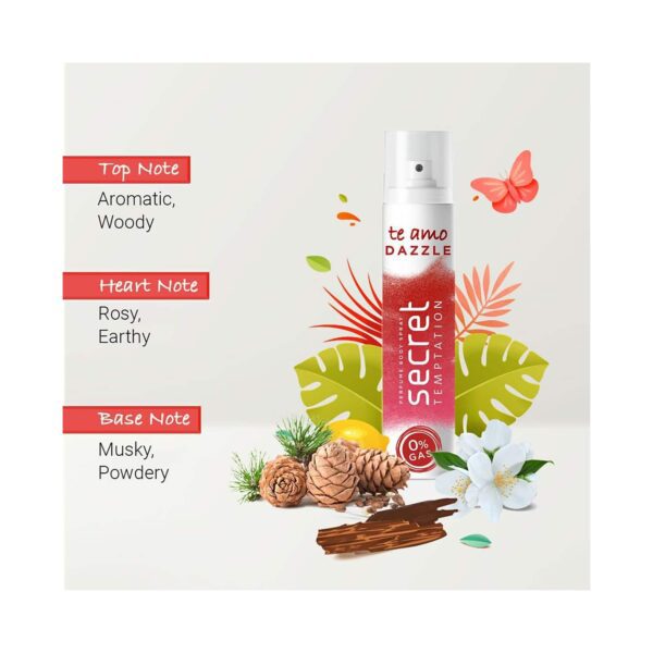 Secret Temptation Te Amo Dazzle No Gas Perfume Body Mist (120ml) - Secret Temptation