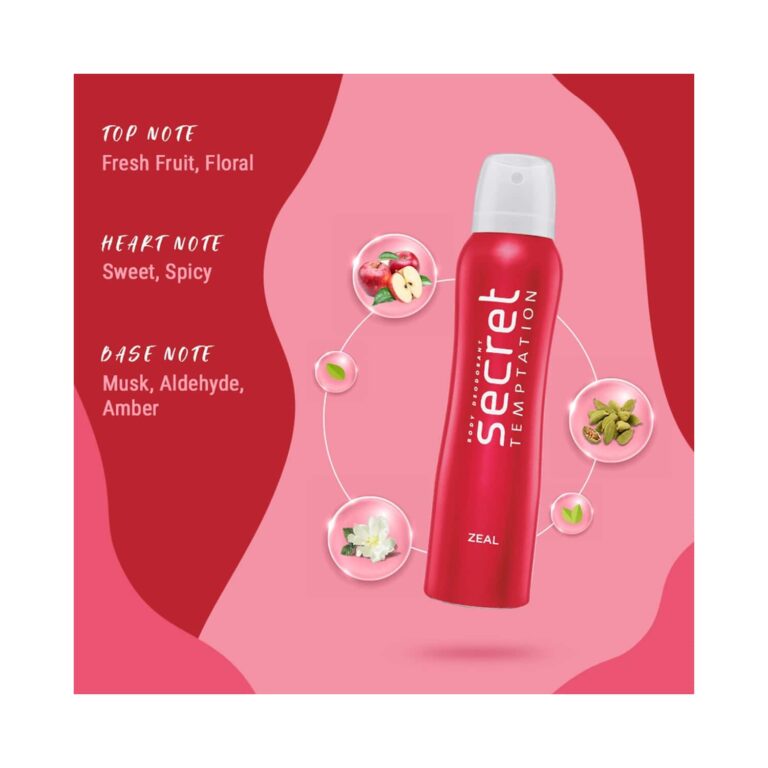 Secret Temptation Zeal Daily Freshness Deodorant Body Spray (150ml) - Secret Temptation