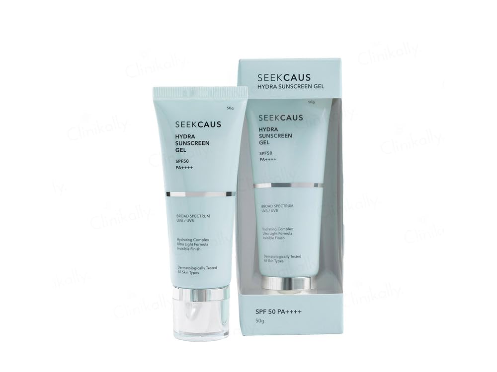 Seekcaus Hydra Sunscreen Gel SPF 50 PA++++ 50Gms |Dermis Oracle, All
