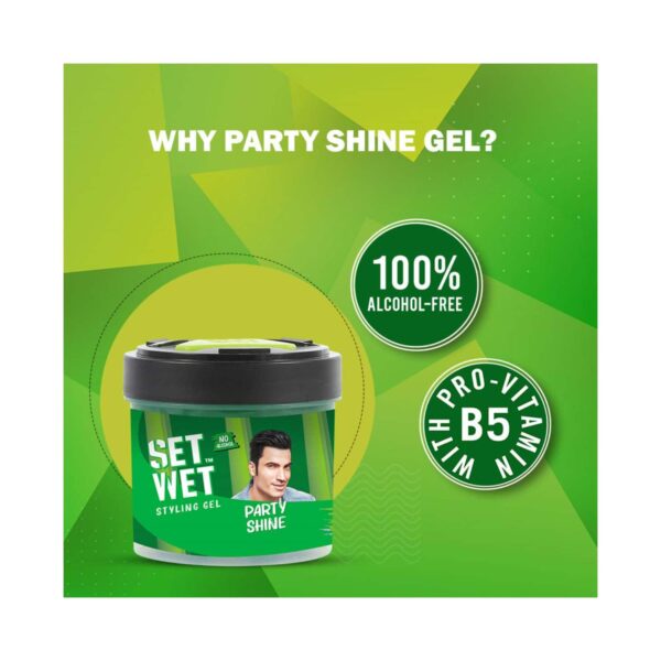 Set Wet Styling Hair Party Shine Gel for Men (250 g) - Set Wet