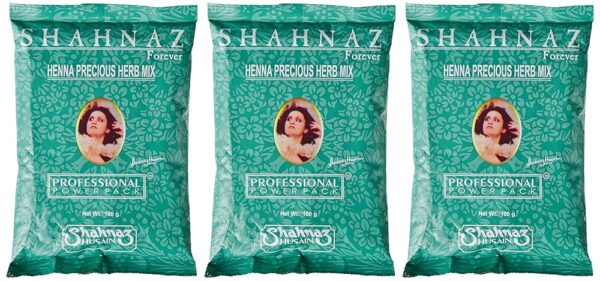 Shahnaz Husain Professional Power Henna | Precious herb Mix | Henna Powder | Amla | Neem | Shikakai | Babul Gond | Mehndi | 100g x 3