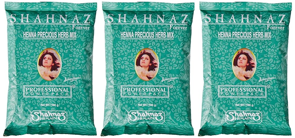 Shahnaz Husain Professional Power Henna | Precious herb Mix | Henna Powder | Amla | Neem | Shikakai | Babul Gond | Mehndi | 100g x 3