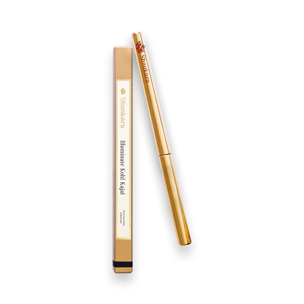 Shankara Illuminate Kohl Kajal - Matte Black | Rich, Creamy Texture with Matte Finish | 12-Hour Long Stay Waterproof Formula | 100 Times Washed A2 Ghee | Preservative-Free |...