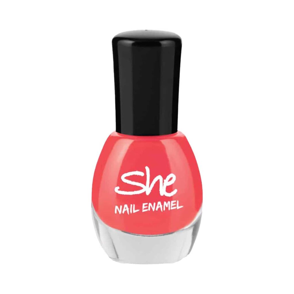 She Makeup Nail Enamel - 211 Neon Orange (8ml) - She