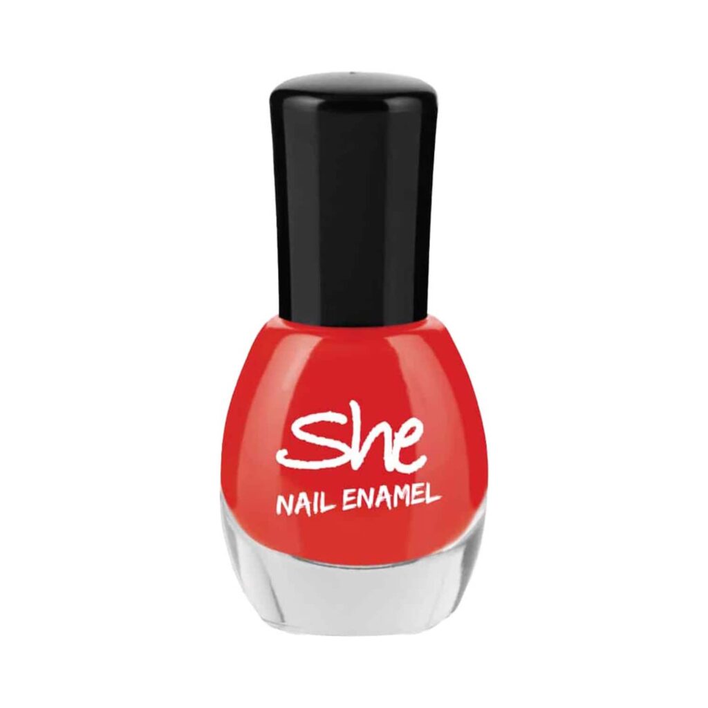She Makeup Nail Enamel - 214 Ruby Red (8ml) - She