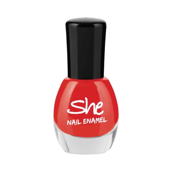 She Makeup Nail Enamel - 214 Ruby Red (8ml) - She