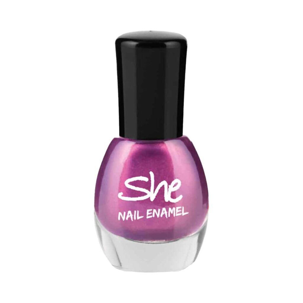 She Makeup Nail Enamel - 303 Shimmery Purple (8ml) - She