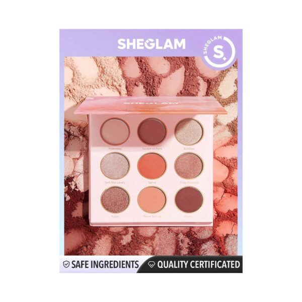 Sheglam 9-Color Shimmer Metallic Matte Eyeshadow Palette - Rose Code (10 g) - Sheglam