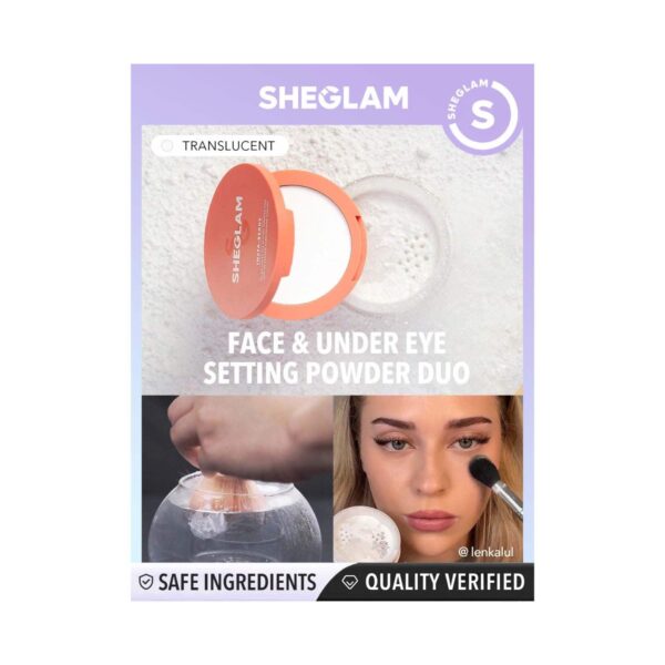 Sheglam Insta-Ready Face & Under Eye Setting Powder Duo - Translucent (7 g) - Sheglam