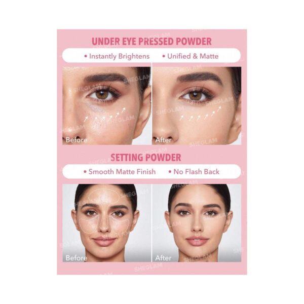 Sheglam Insta-Ready Face & Under Eye Setting Powder Duo - Translucent (7 g) - Sheglam