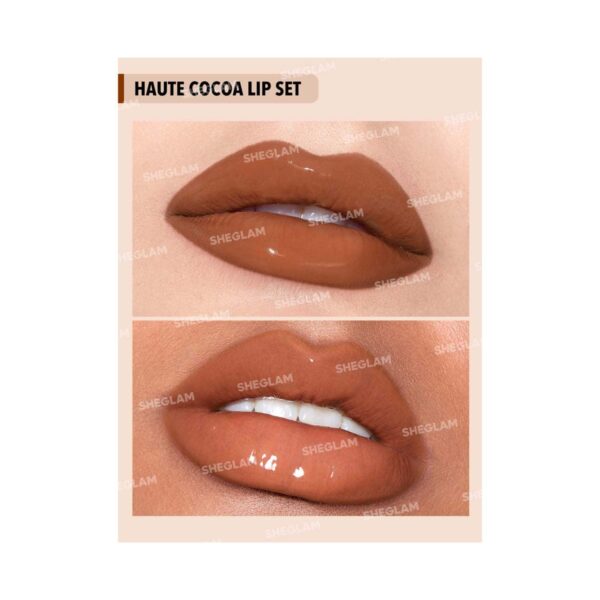 Sheglam Soft 90'S Glam Lip Liner and Lip Duo Set - Haute Cocoa (2 pcs) - Sheglam
