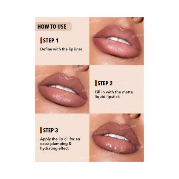 Sheglam Soft 90'S Glam Lip Liner and Lip Duo Set - Moody Taupe (2 pcs) - Sheglam