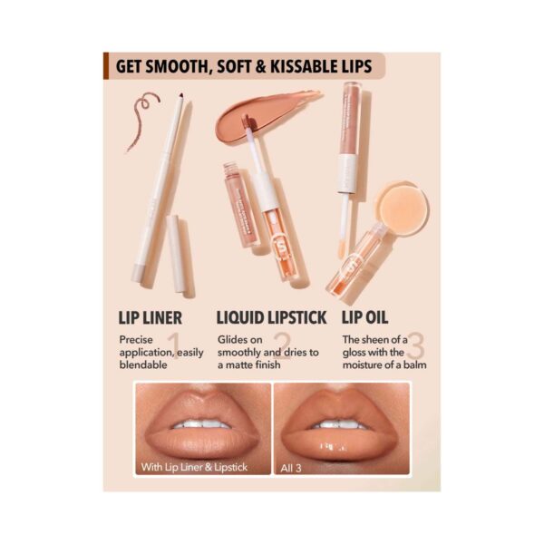 Sheglam Soft 90'S Glam Lip Liner and Lip Duo Set - Pouty Nude (2 pcs) - Sheglam