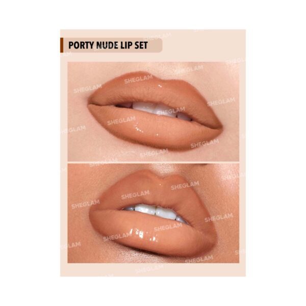 Sheglam Soft 90'S Glam Lip Liner and Lip Duo Set - Pouty Nude (2 pcs) - Sheglam