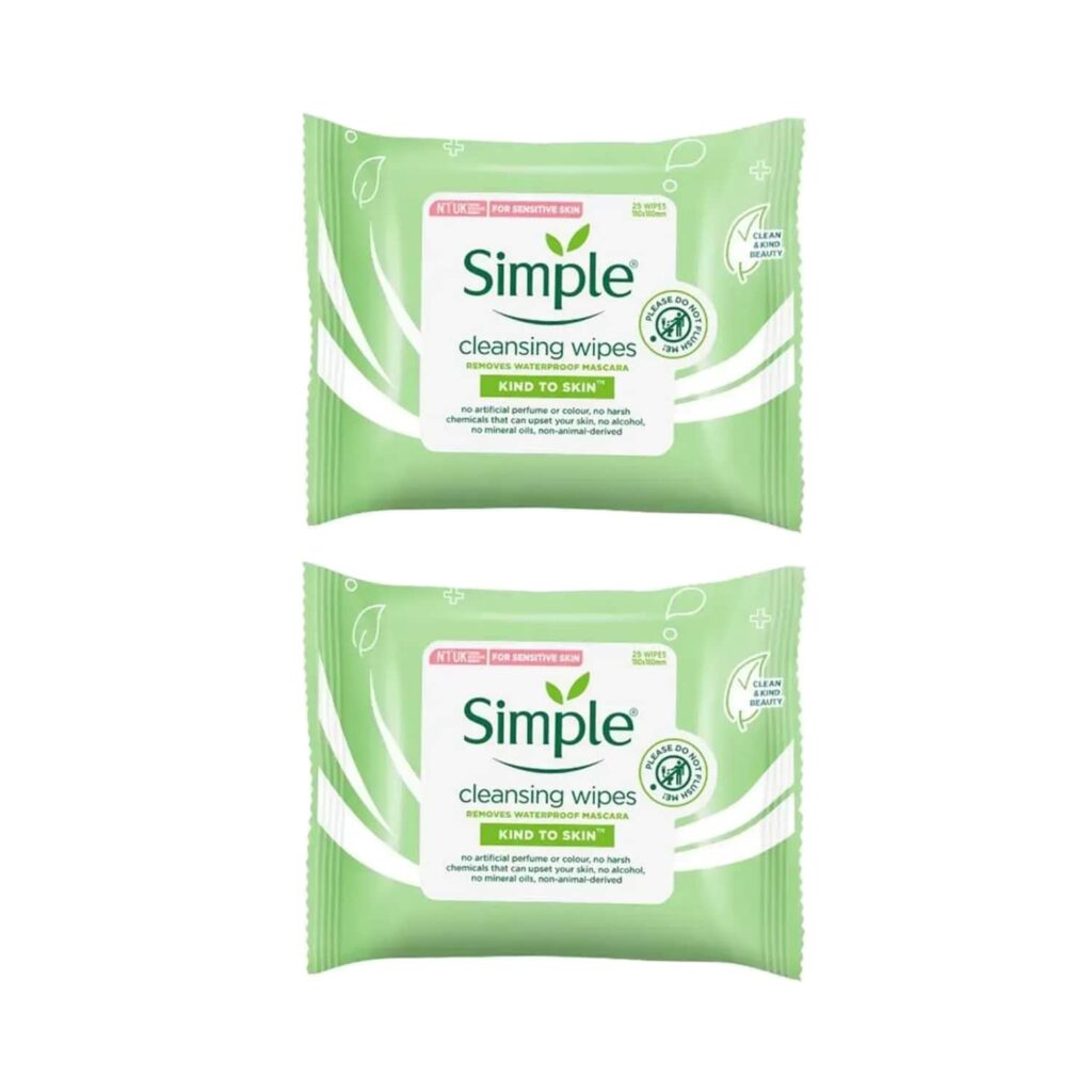 Simple Kind To Skin Cleansing Facial Wipes Combo - Pack of 2 - Simple