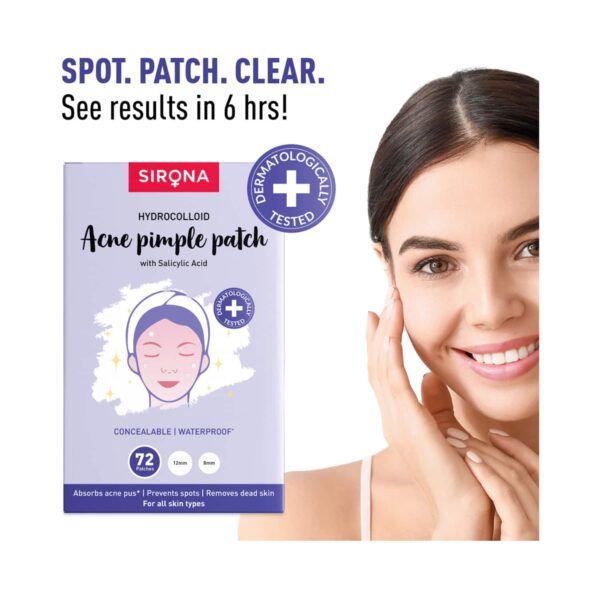 Sirona Natural Anti Acne & Pimple Face Patches & Bamboo Charcoal Nose Strips for Clear Skin Combo - Sirona