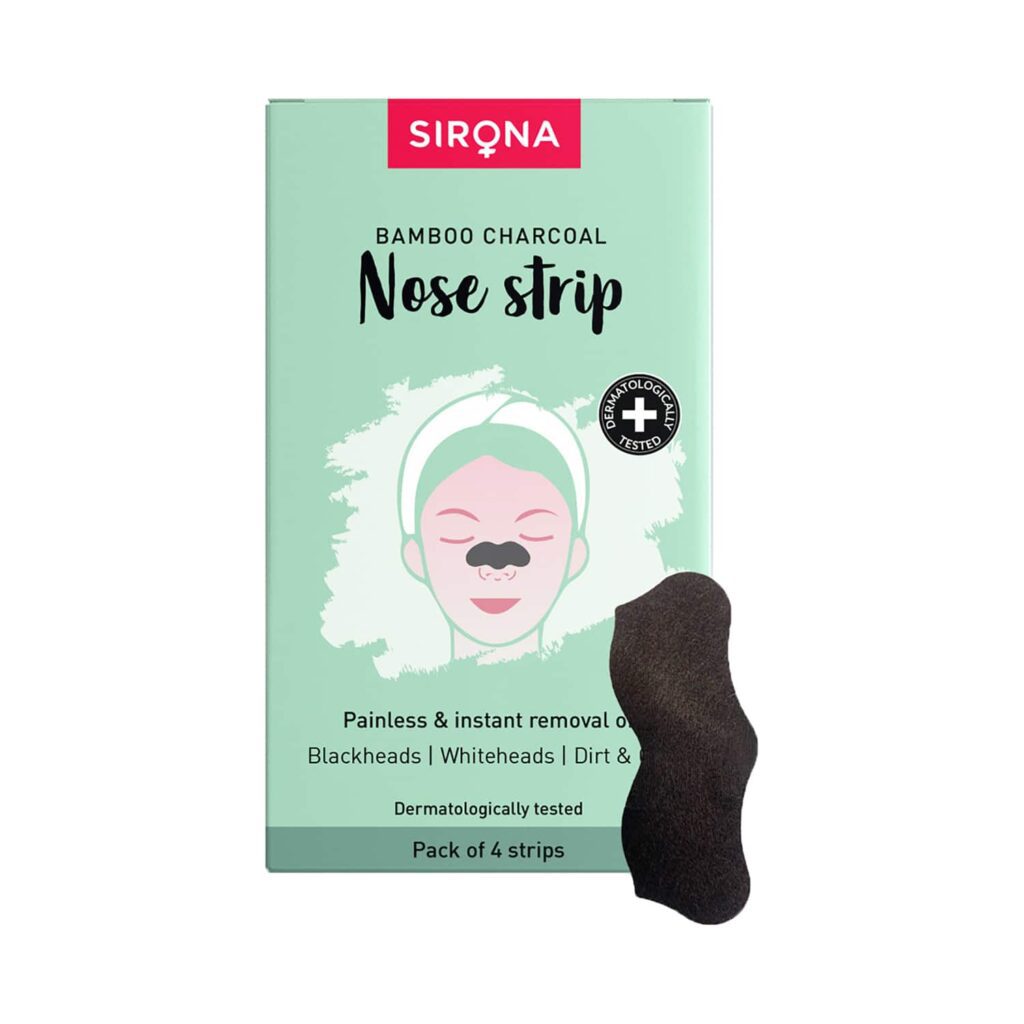 Sirona Natural Charcoal Nose Strips for Women - Pack of 4 - Sirona