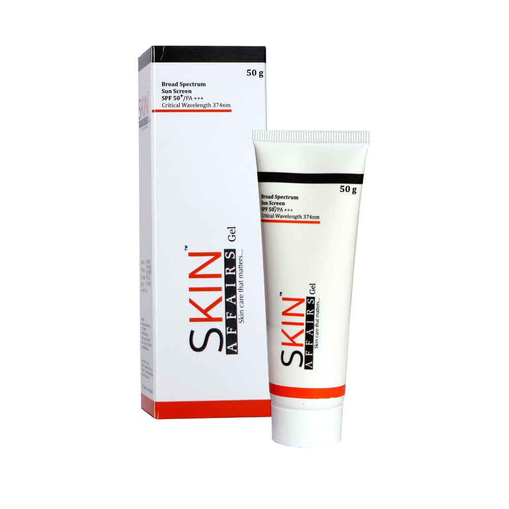 SKIN AFFAIRS Organics Broad Spectrum Spf-50 Sunscreen Gel For All Skin Types|Matte Finish&Oil Free Formula|Water Resistant Sunscreen|Protection Uva/Uvb Rays For...