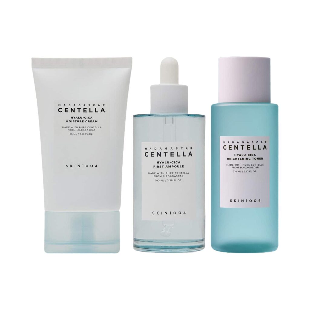 SKIN1004 Hyalu-Cica 3 Step Toner + Ampoule + Face Cream Combo - SKIN1004