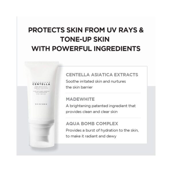 SKIN1004 Madagascar Centella Tone Brightening Tone-Up SPF 50+ PA++++ Sunscreen (50ml) - SKIN1004
