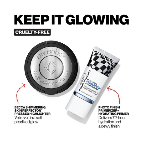 Smashbox Essential Pieces Full-Size Highlighter + Mini Primer Set - Beige and Clear (2Pcs) - Smashbox