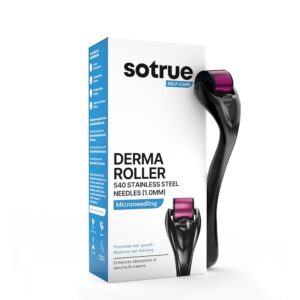 Sotrue Derma Roller For Hair Growth 1 mm with 540 Stainless Steel Needles | Repairs Damaged Hair, Activates Hair Follicles | For Hair Fall & Hair Thickening | Reduces Acne Scars...