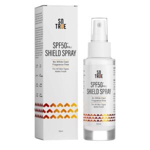 Sotrue SPF50+ Shield Spray Face & Body Fluid Sunscreen | Water Resistant With Zinc Oxide | No White Cast, No Added Fragrance | Fast Absorbing PA++++ Spray For All Skin Types, 50ml