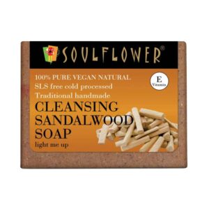Soulflower Cleansing Sandalwood Soap - (150g) - Soulflower