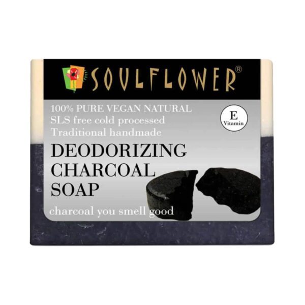 Soulflower Deodorizing Charcoal Soap - (150g) - Soulflower