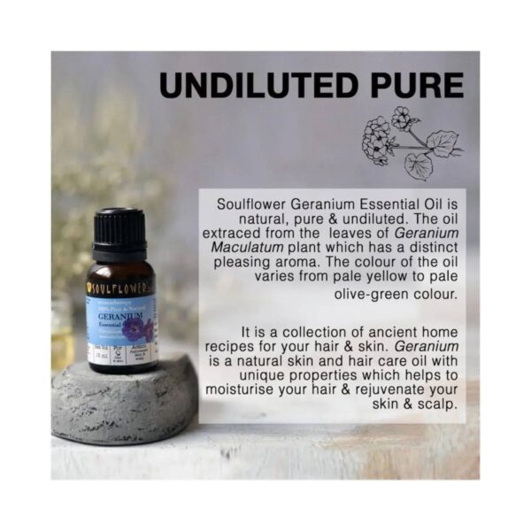 Soulflower Geranium Essential Oil (15 ml) - Soulflower