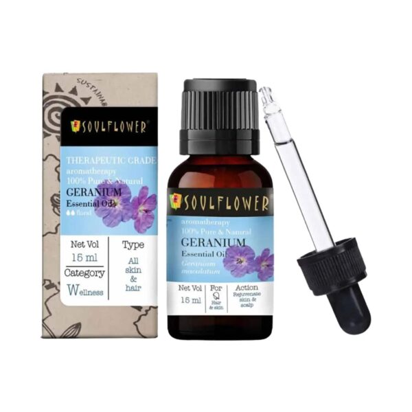 Soulflower Geranium Essential Oil (15 ml) - Soulflower