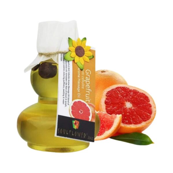 Soulflower Grapefruit Aroma Massage Oil - (90ml) - Soulflower