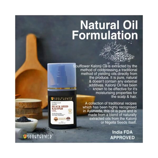 Soulflower Herbal Black Seed Kalonji Hair Oil - (120ml) - Soulflower