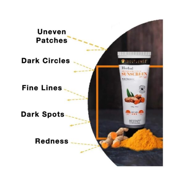 Soulflower Herbal Broad Spectrum Sunscreen SPF 50+ (100g) - Soulflower