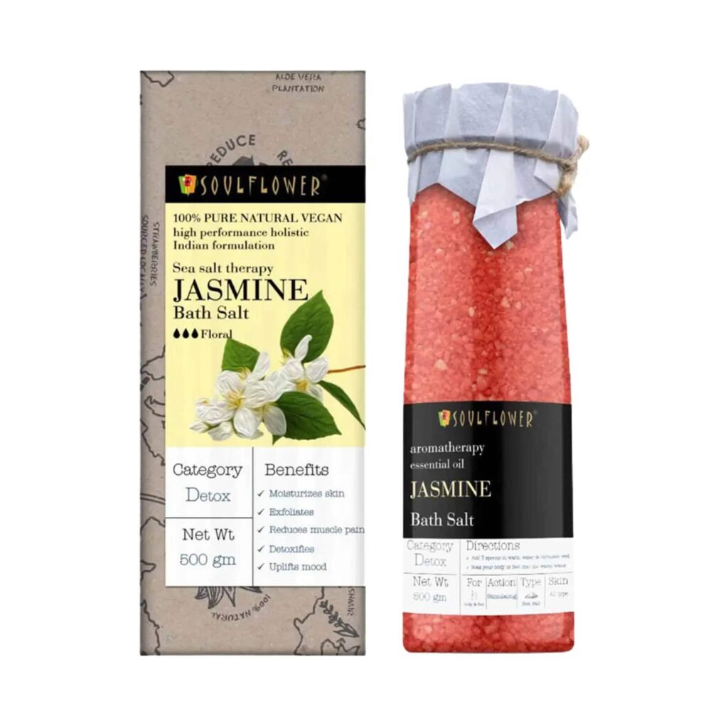 Soulflower Jasmine Bath Salt - (500g) - Soulflower