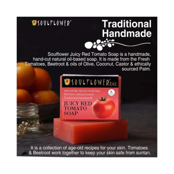 Soulflower Juicy Red Tomato Soap - (150g) - Soulflower