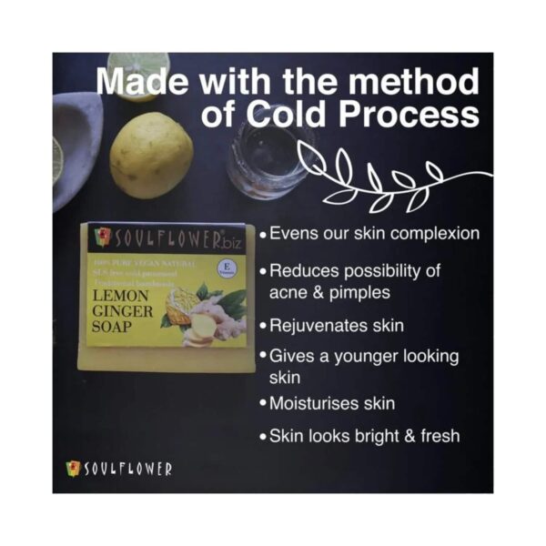 Soulflower Lemon Ginger Soap - (150g) - Soulflower