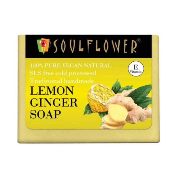 Soulflower Lemon Ginger Soap - (150g) - Soulflower