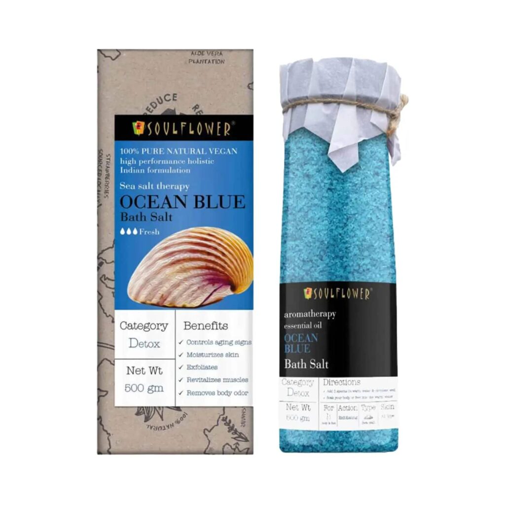 Soulflower Ocean Blue Bath Salt - (500g) - Soulflower