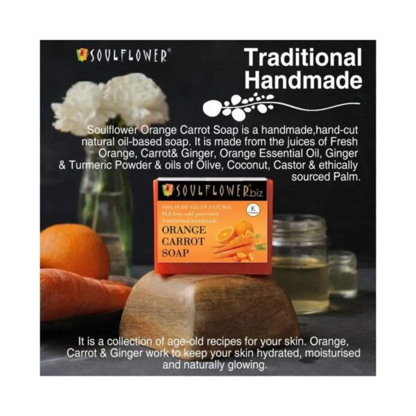 Soulflower Orange Carrot Soap - (150g) - Soulflower