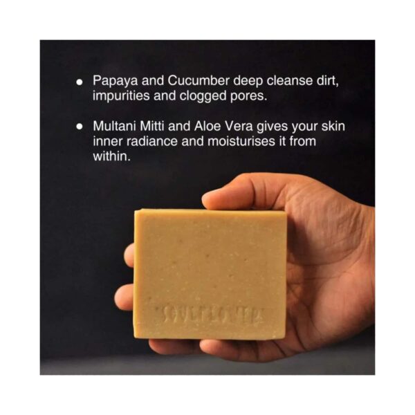 Soulflower Papaya Cucumber Soap - (150g) - Soulflower